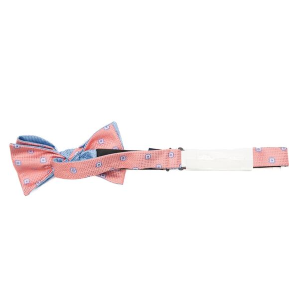 Saddlebred Silk Blend Adjustable Pre-tied Pink Bowtie - Picture 3 of 6